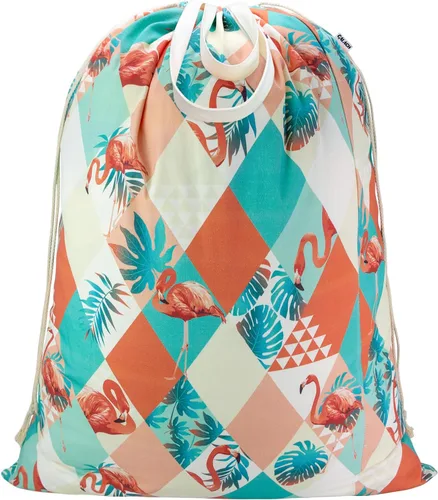 Vista 25 de Bolsa de lona para lavandería con asas y cordón 30 pulgadas de ancho x 35 Bolsa de almacenamiento de lona gruesa, grande, resistente, lavable