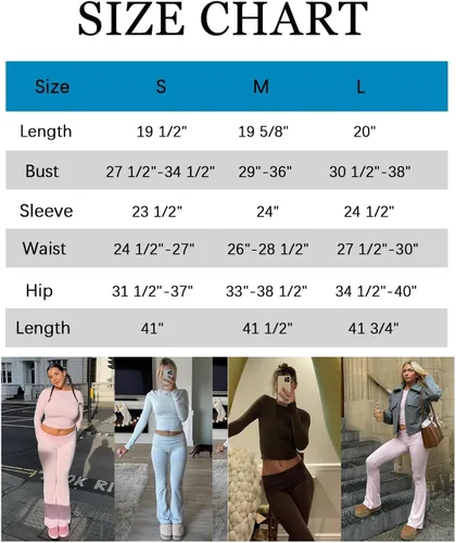Vista 6 de Raikamitu Conjuntos de descanso para mujer, 2 piezas, manga larga, recortada, pantalones acampanados, conjuntos casuales de yoga, conjunto de dos
