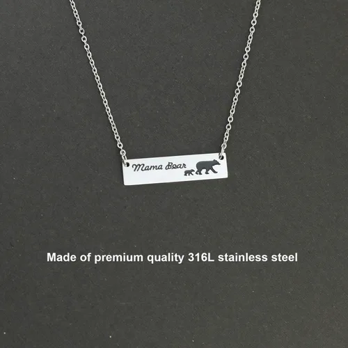 Vista 2 de Momma Bear Necklace with 1 Cub Mama Bear Necklace 1 Cub