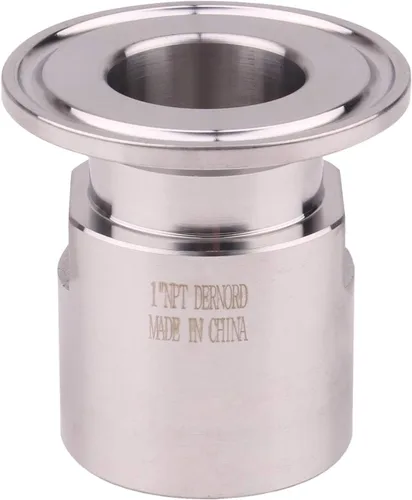 Vista 2 de Dernord - Adaptador de abrazadera triple de 1.5'' a abrazadera de rosca FNPT de 1 pulgada para tubería sanitaria
