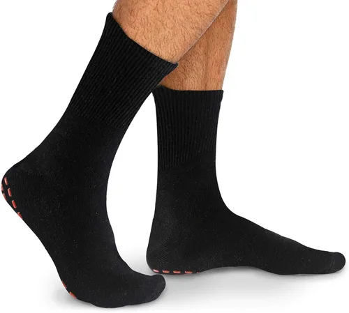 Vista 3 de NOVAYARD 5 pares de calcetines antideslizantes para hospitales diabéticos antideslizantes calcetines hombres mujeres