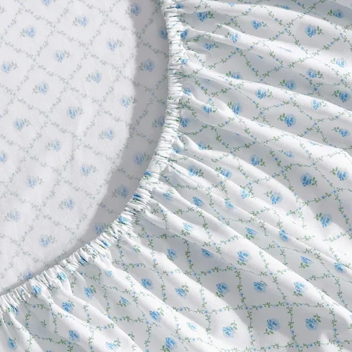 Vista 3 de Laura Ashley - Juego de sábanas, ropa de cama de algodón percal transpirable, 200 hilos, bolsillo profundo, elegante decoración del hogar