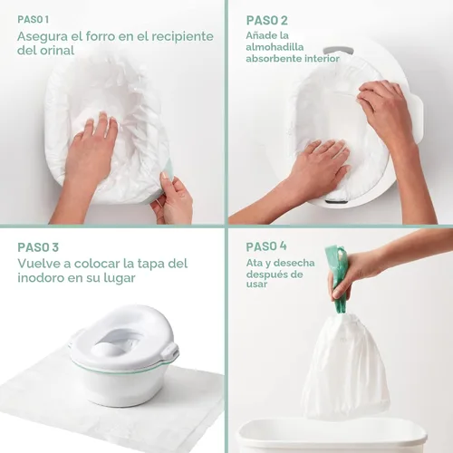 Vista 2 de Frida Baby Poo + Pee - Revestimientos para orinales, a prueba de fugas, fácil limpieza, 30