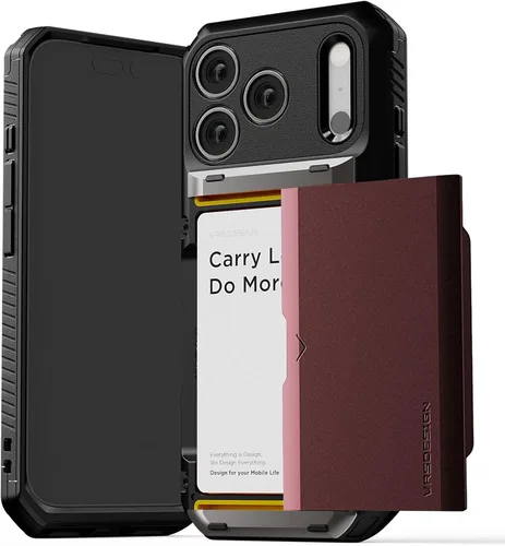 Vista 29 de VRS DESIGN Damda Glide Pro - Funda para iPhone 12 Pro Max, con [4 tarjetas] Premium Robusta [Semiautomática] Funda para tarjeta de crédito