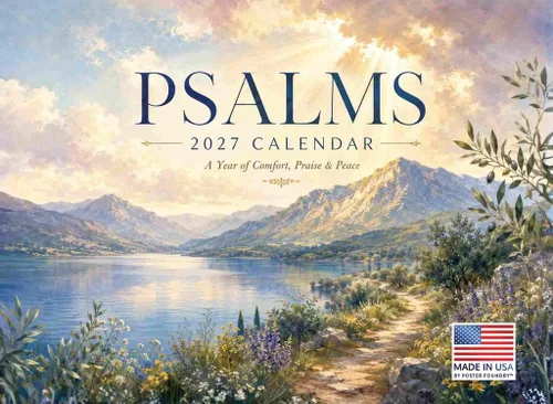 Vista 9 de Calendario cristiano 2027 con escritura bíblica religiosa, calendario mensual de pared, 12 meses Citas de la Biblia