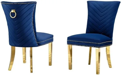 Vista 4 de Best Quality Furniture SC360-367 Sillas de comedor, negro/dorado