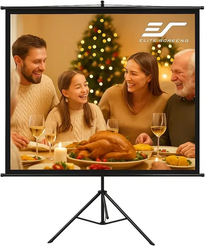 Vista 10 de Elite Screens Trípode B, 50 pulgadas 1:1, soporte plegable ligero, manual, pantalla de proyector de cine en casa, 4K / 8K Ultra HDR 3D listo