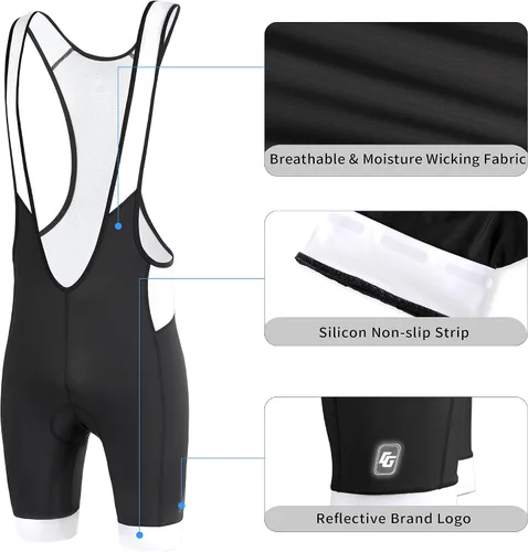 Vista 3 de CGLRybO Pantalones cortos de ciclismo para hombre, acolchados en 4D, pantalones cortos de ciclismo de montaña, transpirables y de excelente ajuste