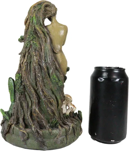 Vista 7 de Ebros Gift Whispering Forest Celta Greenman Árbol Mujer Gaia Ent Retorno Incienso Cono Quemador Aroma Aroma Estatuilla Diosa Cuernos Árbol