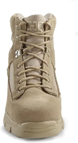 Vista 4 de HQ ISSUE Botas tácticas de desierto para hombre, 6 pulgadas, impermeables, para combate, zapatos de senderismo