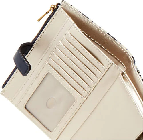 Vista 4 de GUESS Izzy - Cartera organizadora de doble cremallera para mujer, plegable