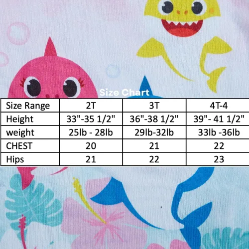 Vista 7 de Nickelodeon Conjunto de pijama de tiburón bebé, ropa de dormir de 2 piezas para niños pequeños y niños pequeños, 2T - 4T, Multi