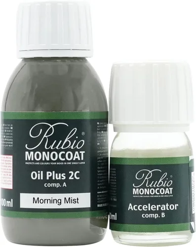 Vista 62 de Rubio Monocoat Tinte y acabado para madera de 650 pies cuadrados - Niebla 5% Oil Plus 2C Aceite de linaza ecológico de secado rápido