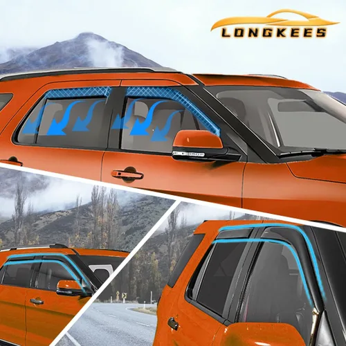Vista 5 de Viseras de ventana en canal, protectores de lluvia compatibles con Mazda CX-5 2017-2025 (2017-2025) - Deflectores de ventilación de policarbonato