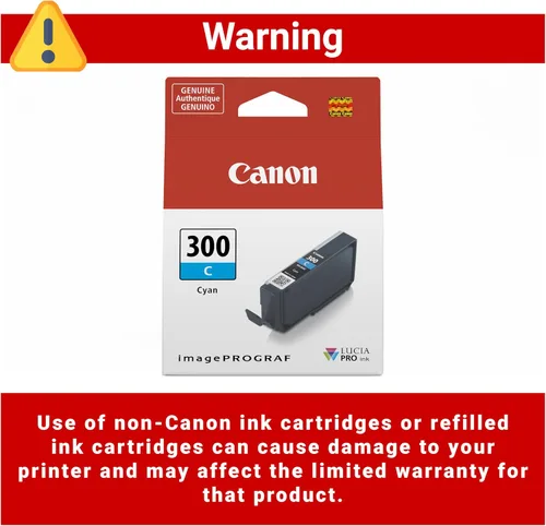 Vista 3 de Canon PFI-300 - Depósito de tinta cian original, compatible con impresoras ImagePROGRAF PRO-300