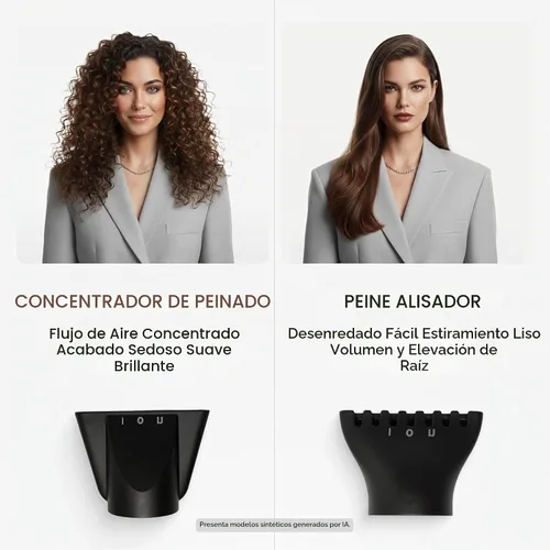 Vista 5 de COCCO Nano Pro - Secador de pelo, ultraligero, sistema Intel iónico, color Negro