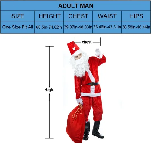 Vista 3 de flatwhite Disfraz de Papá Noel para hombre