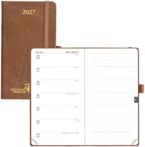 Vista 38 de POPRUN Agenda semanal y mensual 2027, libro de citas grande de 8.5 x 10.5 Verde oliva