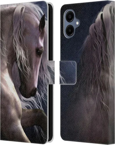 Vista 72 de Head Case Designs Officially Licensed Laurie Prindle A Morgan Christmas Western Stallion Leather Wallet Case Compatible with Samsung Galaxy A07 4G