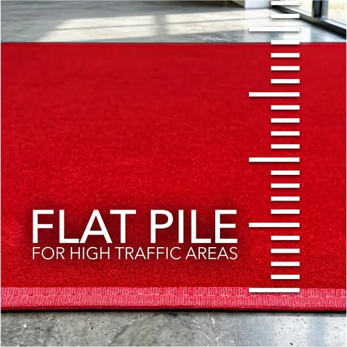 Vista 29 de KOECKRITZ Alfombra pasillo 4'x50' interior/exterior duradero suave - rojo