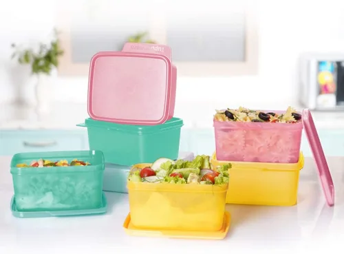Vista 2 de Tupperware Contenedor de refrigerador cuadrado Mantenga la pestaña 16.9 fl oz 6pc