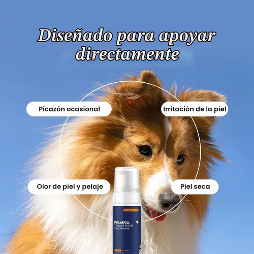 Vista 6 de PetLab Co. Skin & Coat Mousse para perros, humectante sin enjuague, 7 onzas líquidas