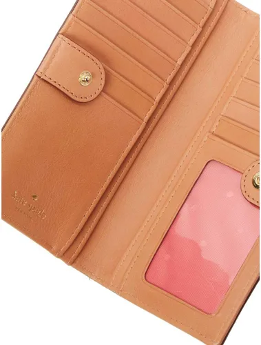 Vista 3 de Kate Spade Colorful Stones Stacy Vachetta - Cartera plegable de piel, color marrón, Masala