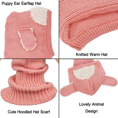 Vista 4 de Abrigo para invierno, que incluye gorra, bufanda, capucha y orejeras, para niñas o niños