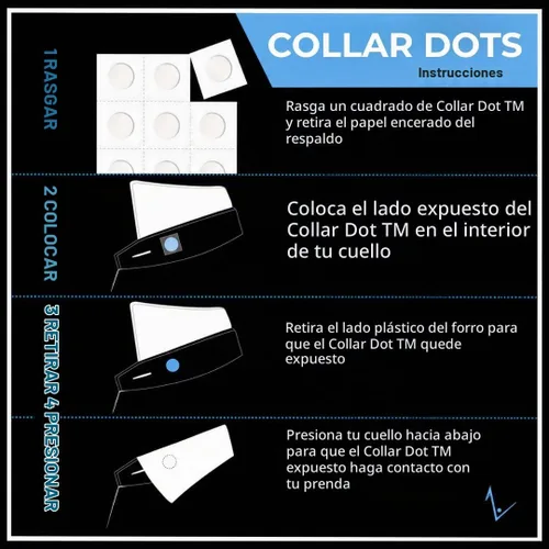 Vista 3 de Collar Dots – Adhesive Collar Stays for Dress Shirts & Polos Stop Floppy & Curling Collars Easy Stick-On Stiffeners
