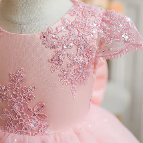 Vista 3 de NNJXD Baby Girl Princess Dress Bowknot Sequins Dresses