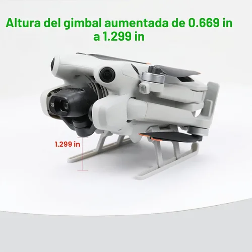 Vista 2 de Tren de aterrizaje para DJI Mini 4 Pro Drone,Piernas plegables,Accesorios de pies de extensión