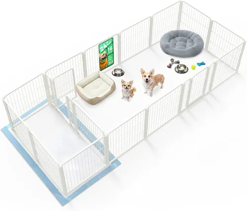 Vista 68 de FXW Homeplus Unleashed Corralito para Perros de Interior - Juego Sin Estrés y Seguro, Resistente de 24 Pulgadas 2 Paneles Corralito para Cachorros