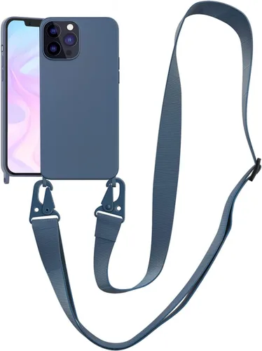 Vista 130 de Funda compatible con iPhone 8 Plus, iPhone 7 Plus/6 Plus/6S Plus con cordón, funda cruzada para iPhone con correa ajustable de silicona para iPhone