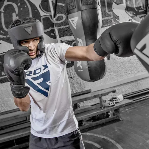 Vista 7 de RDX Guantes de boxeo Sparring Muay Thai Pro Training, Maya Hide Leather, Kickboxing Heavy Punching Bag Focus Mitts Pads Double End Ball Trainout