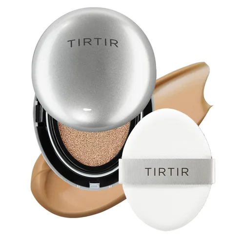 Vista 37 de [*Tamaño mini*] TIRTIR Aura Glow Silver Cushion Base de cojín coreana, (#13N Fair Ivory, 0.15 onzas líquidas)