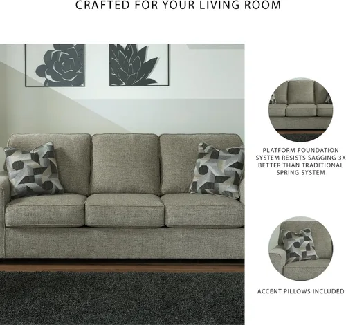 Vista 13 de Signature Design by Ashley Sofá Cascilla Casual, Gris Claro