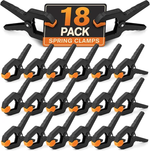 Vista 12 de Clips resistentes, paquete de 12 abrazaderas de resorte, abrazadera grande Naranja