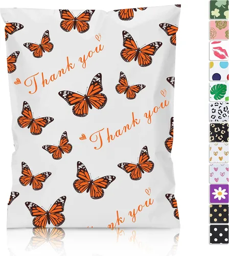 Vista 28 de JinRuiKJ Paquete de 25 sobres de polietileno con estampado de leopardo negro, 10x13, bolsas de envío para ropa, bolsas de correo autoadhesivas