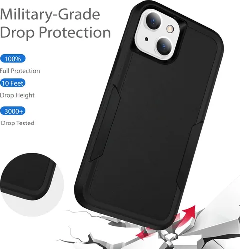 Vista 5 de Funda diseñada para iPhone 13, protección resistente, a prueba de golpes, a prueba de caídas, a prueba de polvo, antiarañazos, para iPhone 13