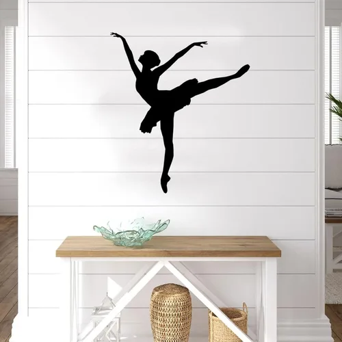 Vista 5 de Letrero de metal cortado con láser, diseño de bailarina y niña, arte de hierro, escultura de pared, placa decorativa para casa, decoración