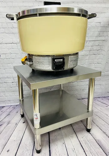 Vista 5 de Mesa de acero inoxidable para olla de arroz de gas 20 "pulgadas x 20 pulgadas