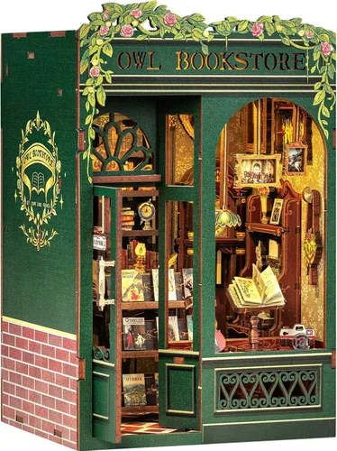 Vista 12 de Fsolis Kit de rincón de libro japonés - Kit de casa en miniatura de bricolaje