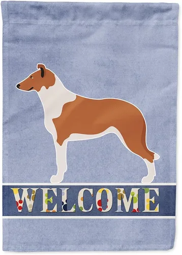 Vista 76 de Caroline's Treasures BB8334GF AIDI Bandera de jardín para perro de montaña del Atlas, bandera de buzón azul, bandera decorativa para patio exterior