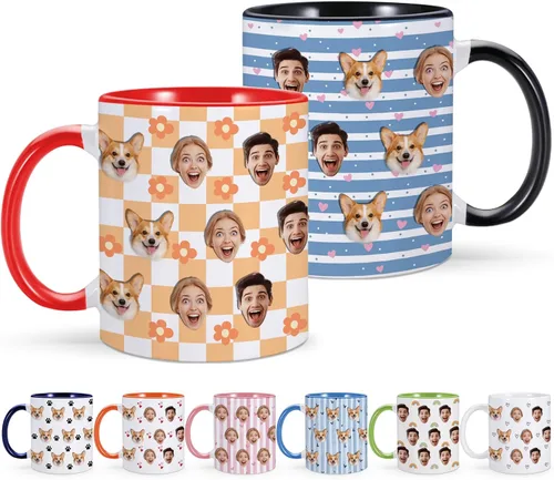 Vista 10 de Taza de café personalizada con cara de bebé, taza personalizada con foto, nombre y título, cumpleaños, Navidad, día del padre, día de la madre, baby