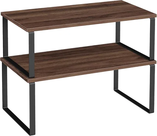 Vista 23 de SONGMICS Estante Organizador de Gabinete, Juego de 2 Estantes de Encimera de Cocina, Almacenamiento de Cocina, Estante de Especias, Apilable