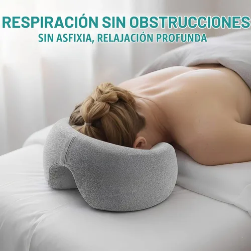 Vista 3 de Almohada facial con tela transpirable para mesa de masaje, cojín de espuma viscoelástica para dormir, reposacabezas para spa, recuperación