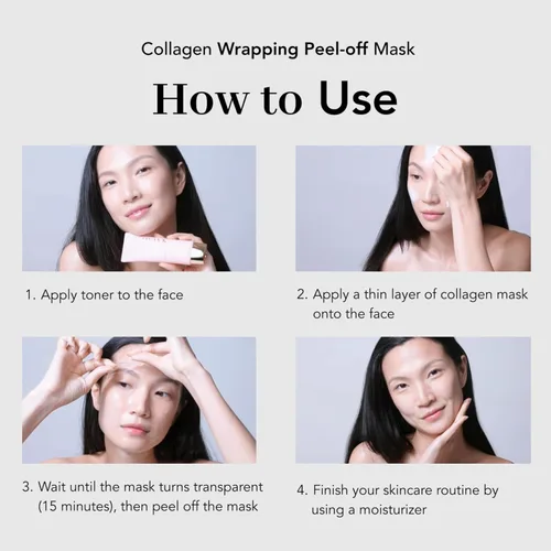 Vista 8 de NOWATER Mascarilla facial de colágeno para piel cristalina, colágeno hidrolizado coreano y 6 péptidos, reafirma e hidrata visiblemente en 15