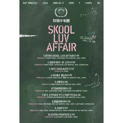 Vista 3 de BTS KPOP Bangtanboys 2nd mini Album [SKOOL LUV AFFAIR] CD + Photobook + Photocard