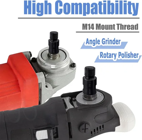 Vista 5 de Mesee 2 adaptadores de fijación para amoladora angular M14 hembra a 5/8 "-11 macho adaptador de rosca herramienta de conversión M14 adaptador