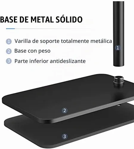 Vista 4 de Soporte de proyector de altura ajustable de 16 a 48 pulgadas, soporte de techo universal para proyector de rotación de 360 grados, compatible